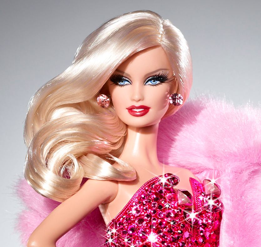 Pretty in pink, Barbie shows her stuff